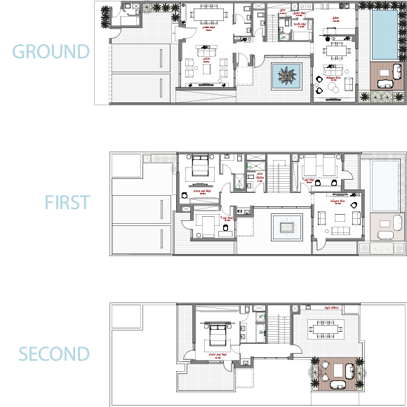 Floor plans for Type A